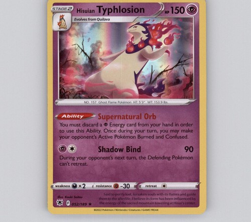 Hisuian typhlosion 052 - hisuian, 052/189