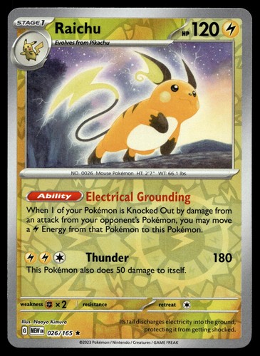 Raichu 026 165 151 pokemon - 026/165,