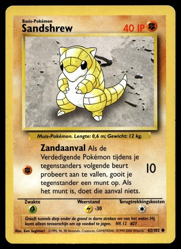 Sandshrew 102 set base - 62/102,